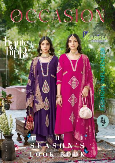 OCCASION BY  KARISSA DESIGNER VISCOSE SILK SALWAR SUIT WHOLESALER IN INDIA